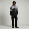 Sun Faded Spray Drip Print Heart Embroidery Hoodie | French Terry Kangaroo Pocket Hoodie |Custom Streetwear