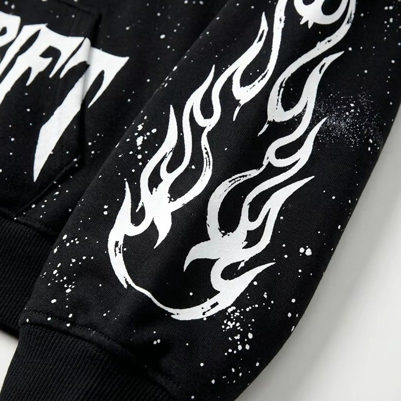 Screen Print Splash Ink Zip Up Hoodie