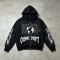Screen Print Splash Ink Zip Up Hoodie | Oversized Fit | Street Daily Wear | Custom Streetwear Manufacturer