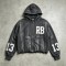 Distressed Washed Vintage Screen Print Zip Up Hoodie | Daily Street Outfit | Custom Streetwear Manufacturer