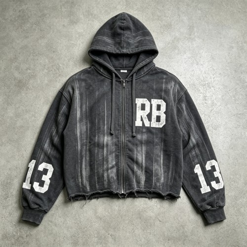Distressed Washed Vintage Screen Print Zip Up Hoodie | Daily Street Outfit | Custom Streetwear Manufacturer