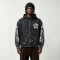 Washed Splatter Ink Screen Print Star Full Zip Hoodie | Speckle Paint Drip Graphic Effect | OEM Streetwear