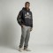 Washed Applique Skull Crossbone Hoodie | Frayed Raw Edge Patch Detail | Streetwear Manufacturer