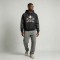 Washed Applique Skull Crossbone Hoodie | Frayed Raw Edge Patch Detail | Streetwear Manufacturer