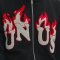 Custom Men's Flame Towel Embroidery Zip Hoodie Cotton Blend