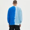 Custom Men's Tie-Dye Tonal Half-Panel Pullover Hoodie 100% Cotton