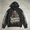 Washed DTG Print Zombie Hoodie | Vintage Washed Distressed | Heavy Cotton Oversize | Custom Streetwear