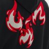 Custom Men's Flame Towel Embroidery Zip Hoodie Cotton Blend