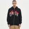 Custom Men's Flame Towel Embroidery Zip Hoodie Cotton Blend