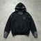 Spray Dye Gradient Washed Devil Applique Hoodie | French Terry Kangaroo Pocket Hoodie | Custom Streetwear