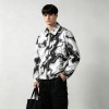Marble Swirl All Over DTG Print Zip Up Canvas Jacket | 100% Heavyweight washed cotton twill | Streetwear Manufacturer