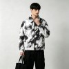 Marble Swirl All Over DTG Print Zip Up Canvas Jacket | 100% Heavyweight washed cotton twill | Streetwear Manufacturer