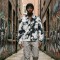 Marble Swirl All Over DTG Print Zip Up Canvas Jacket | 100% Heavyweight washed cotton twill | Streetwear Manufacturer