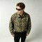 DTG Print Full Tree Leaf Camo Zip Front Canvas Jacket | 100% Heavyweight cotton twill workwear fabric | OEM Streetwear
