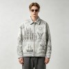 DTG Print Gothic Architecture Ship Zip Canvas Jacket | 100% Heavyweight cotton twill canvas | Clothing Manufacturer