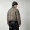 DTG and Screen Print Zebra Stripe Cropped Canvas Jacket | Distressed Raw Edge Zip Up | OEM Streetwear