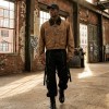 Garment dyed Screen Print Rivet Cropped Canvas Jacket | Western Gothic Street Outerwear | Custom Streetwear