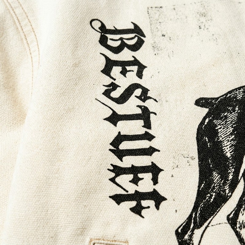 Canvas Jacket With Doberman Print