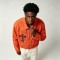 Washed 3D Embroidery Rhinestone DTG Print Cropped Canvas Jacket | Star Zip Gothic Cross Street Outerwear | OEM Streetwear