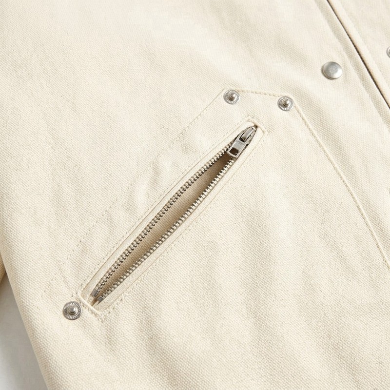 Canvas Jacket With Corduroy Collar