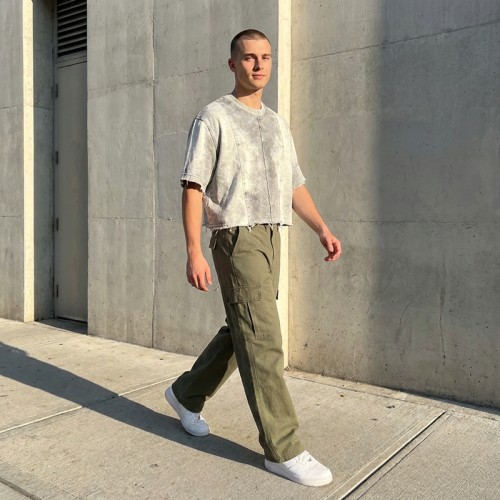 Washed Frayed Seam Cropped Vintage T-Shirt | Street Daily Casual Wear | Custom Streetwear Manufacturer