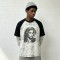 Vintage DTG Print Raglan Sleeve T-shirt | 100% Cotton Loose Fit | Street Daily Wear | Custom Streetwear