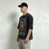 Vintage Acid Wash Screen Print T-shirt | Cracked Retro Graphic | 100% Cotton Oversized Fit | OEM Streetwear