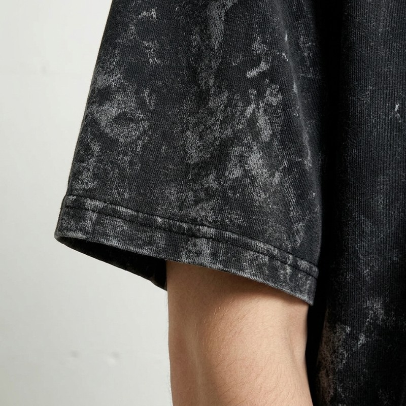 Vintage Washed DTG Print Eye Graphic Cropped T-shirt