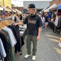 Acid Wash Cracked Camo Print Hot-fix rhinestones for edge binding tee | 100% Cotton Oversized Vintage Tee | OEM Streetwear