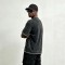 Acid Wash Cracked Camo Print Hot-fix rhinestones for edge binding tee | 100% Cotton Oversized Vintage Tee | OEM Streetwear