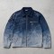 Washed Sun Faded Rhinestone Embroidery DTG Print Canvas Jacket | Cotton Canvas Zip Oversized Fit | OEM Streetwear