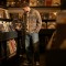 Washed Star Rivet DTG Print Canvas Jacket | Corduroy Collar Raw Frayed Hem | Full Zip Vintage Jacket | OEM Streetwear