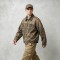 Washed Star Rivet DTG Print Canvas Jacket | Corduroy Collar Raw Frayed Hem | Full Zip Vintage Jacket | OEM Streetwear