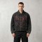 Washed Flame Screen Print Neck Embroidery Cropped Canvas Jacket | Heavy Canvas Zip Cropped Fit | Custom Streetwear
