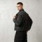 Washed Flame Screen Print Neck Embroidery Cropped Canvas Jacket | Heavy Canvas Zip Cropped Fit | Custom Streetwear