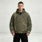 Hooded Canvas Jacket With Towel Embroidery and DTG Print | Raw Frayed Hem Distressed Finish | Custom Streetwear
