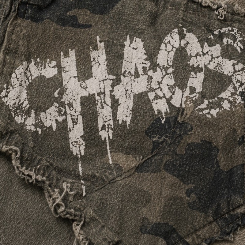 Patchwork Raw Edge DTG Print Canvas Jacket