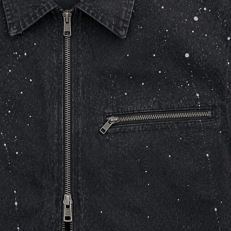 Washed Splash Ink Canvas Jacket