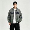 Towel Embroidery Washed Canvas Jacket | Vintage Acid Wash Star Patch Design | Custom Streetwear Manufacturer
