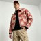 Washed Check Star Embroidery Patch Cropped Canvas Jacket | Distressed abrade with applique | Streetwear Manufacturer