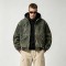 Distressed Wash abrade Spray Dye Embroidery Patch Canvas Hooded Jacket | Outdoor Daily Street Style | Custom Streetwear