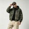 Distressed Wash abrade Spray Dye Embroidery Patch Canvas Hooded Jacket | Outdoor Daily Street Style | Custom Streetwear
