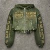 Custom Men's Graphic Wash DTG Rhinestone Hoodie 100% Cotton
