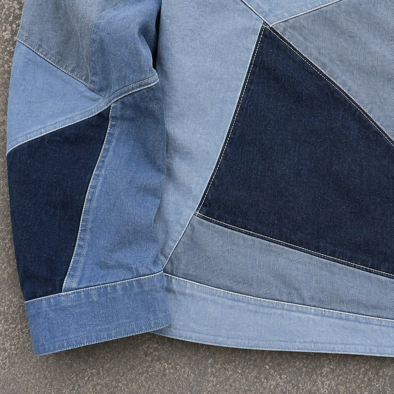 Multi-tone Color Block Patchwork canvas jacket