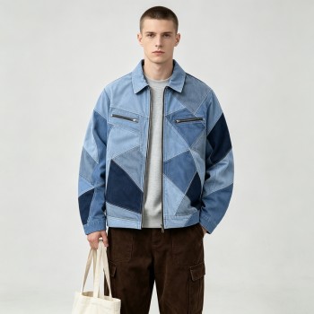 Multi-tone Color Block Patchwork canvas jacket |  Daily Street Casual Wear | Custom Streetwear Manufacturer