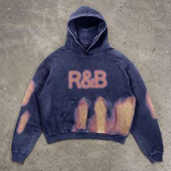 Custom Men's Graphic Wash DTG Heavyweight Cotton Hoodie 420g
