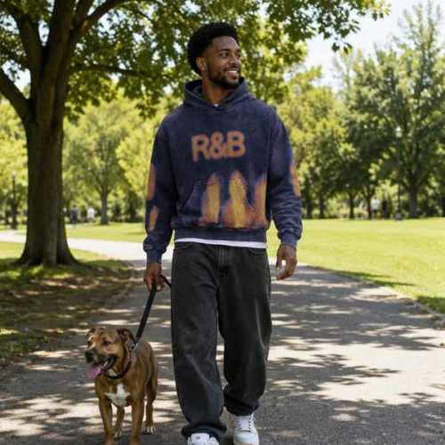 Custom Men's Graphic Wash DTG Heavyweight Cotton Hoodie 420g