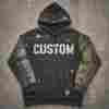 Custom Men's Two-Tone Screen Print Wash Hoodie Cotton Blend 410g