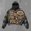 Custom Men's Graphic Patch Embroidery Wash Hoodie Cotton Blend 450g