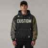 Custom Men's Two-Tone Screen Print Wash Hoodie Cotton Blend 410g